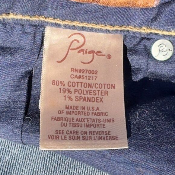 Paige Denim Medium / Dark Wash Crop Jeans Women's 31 - Picture 3 of 12